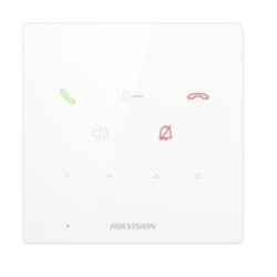 Hikvision Vnitřní dotyková IP Audio stanice bez obrazovky, PoE, alarm bílá