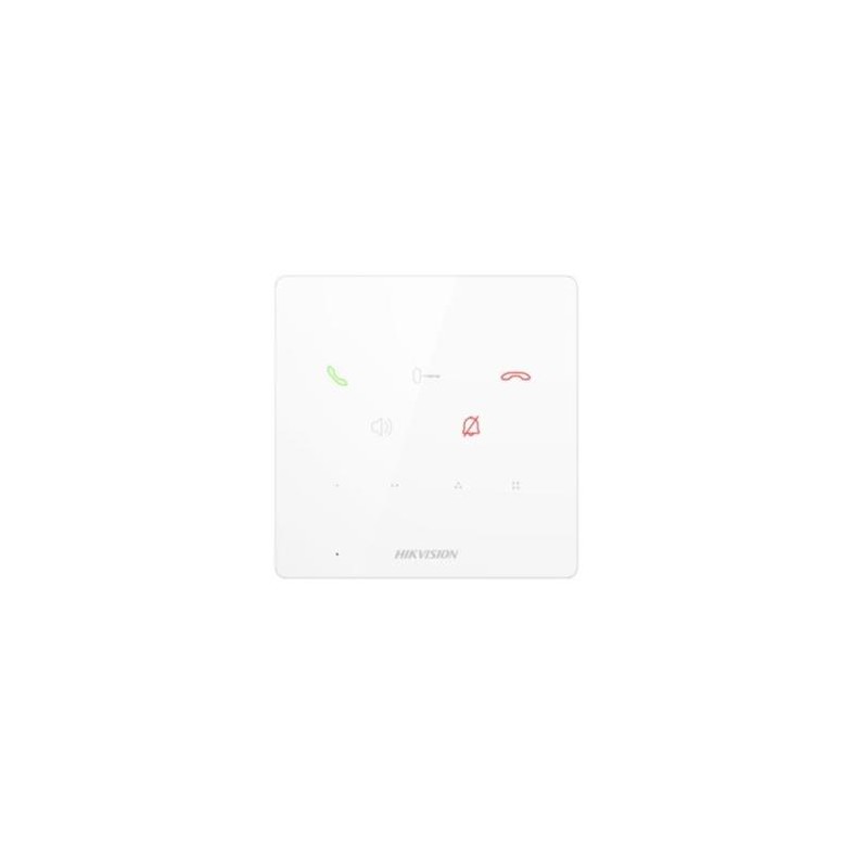 Hikvision Vnitřní dotyková IP Audio stanice bez obrazovky, PoE, alarm bílá