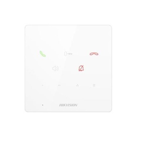 Hikvision Vnitřní dotyková IP Audio stanice bez obrazovky, PoE, alarm bílá