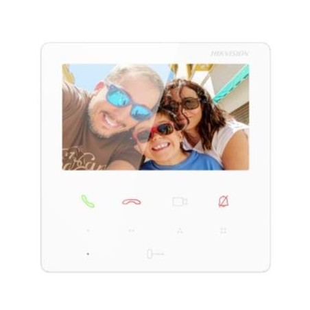 Hikvision Vnitřní IP stanice s 4,3" dotykovou TFT obrazovkou, PoE, Alarm bílá
