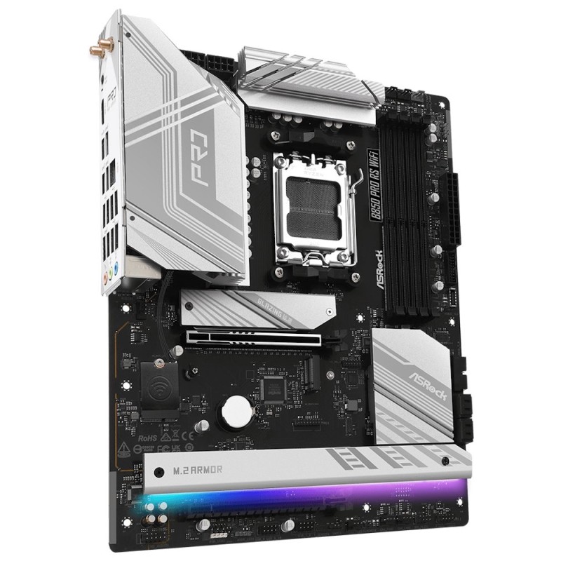 ASRock B850 Pro RS WiFi / AMD B850 / AM5 / 4x DDR5 DIMM / 4x M.2 / HDMI / USB-C / WiFi / ATX