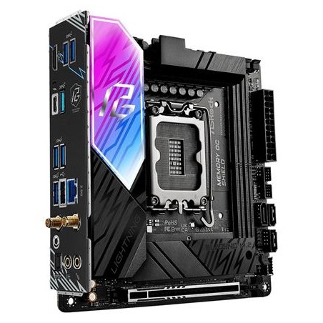 ASRock B860I Lightning WiFi / Intel B860 / LGA1851 / 2x DDR5 / 2x M.2 / HDMI / Thunderbolt 4 / WiFi / Mini-ITX