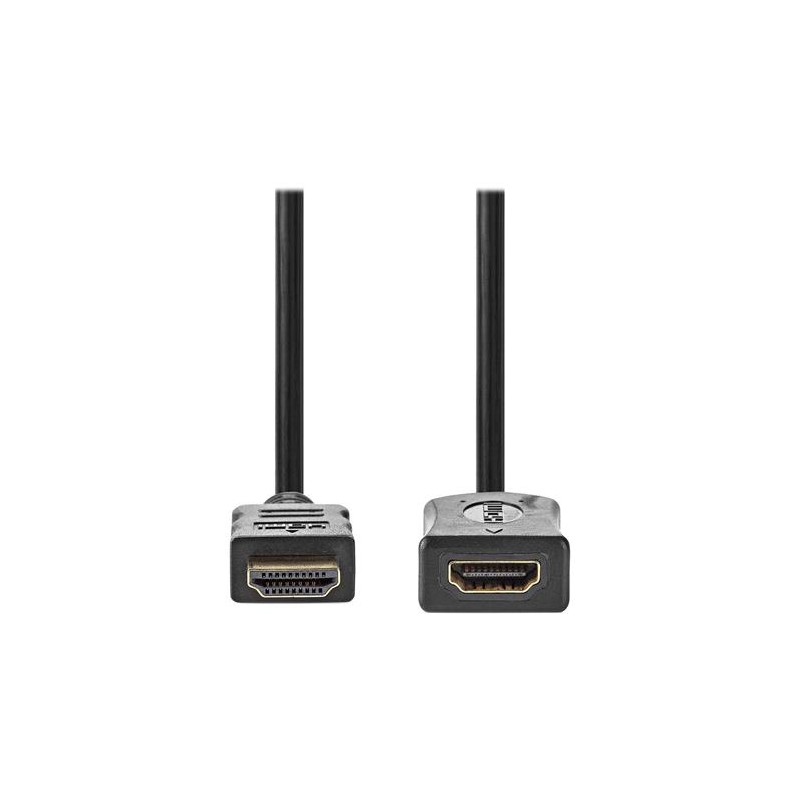 NEDIS prodlužovací High Speed HDMI 1.4 kabel s ethernetem/ 4K@60Hz/ zlacené konektory HDMI-HDMI/ černý/ bulk/ 1m