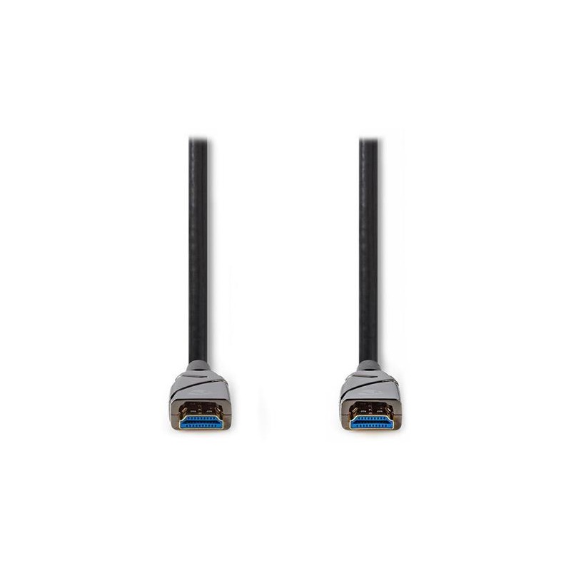 NEDIS aktivní optický High Speed HDMI 2.0 kabel s ethernetem/ 4K@60Hz/ zlacené konektory HDMI-HDMI/ černý/ BOX/ 30m