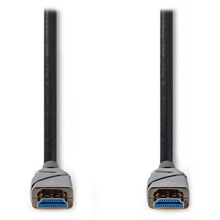 NEDIS aktivní optický High Speed HDMI 2.0 kabel s ethernetem/ 4K@60Hz/ zlacené konektory HDMI-HDMI/ černý/ BOX/ 30m