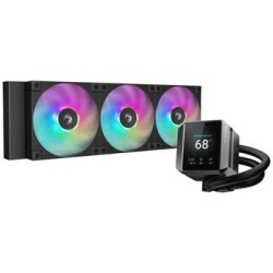 DEEPCOOL vodní chladič MYSTIQUE 360 ARGB / 3x120mm ARGB fan / dig. displej / Intel i AMD / černý