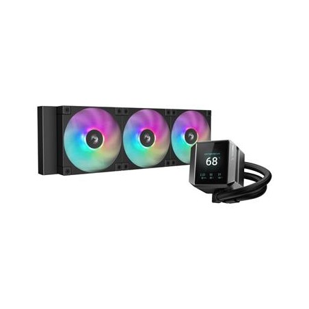 DEEPCOOL vodní chladič MYSTIQUE 360 ARGB / 3x120mm ARGB fan / dig. displej / Intel i AMD / černý