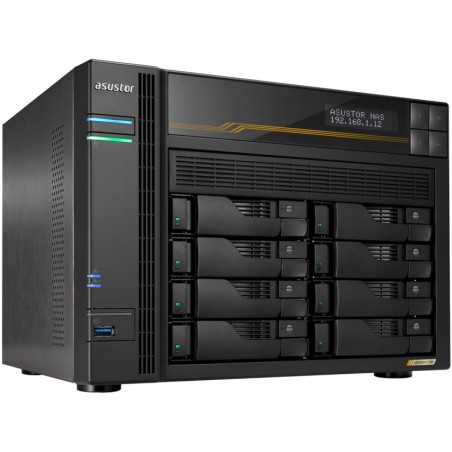 Asustor Lockerstor 8 Gen3 AS6808T 8x 2,5"/3,5" SATA III/ 16GB RAM/ Dual 10GbE Ports/ Dual 5GbE Ports/ 4x M.2 SSD