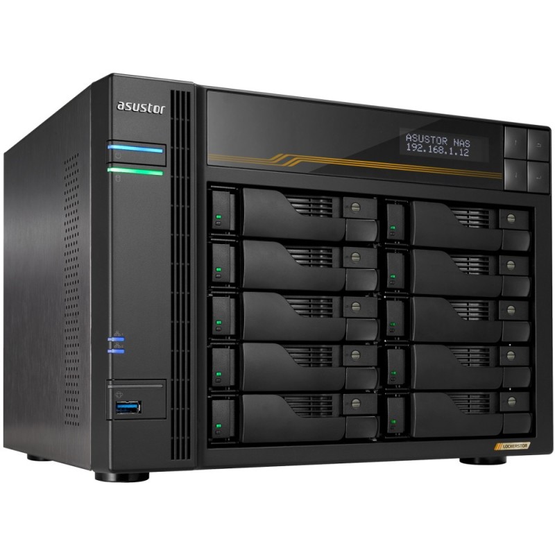 Asustor Lockerstor 10 Gen3 AS6810T 10x 2,5"/3,5" SATA III/ 16GB RAM/ Dual 10GbE Ports/ Dual 5GbE Ports/ 4x M.2 SSD