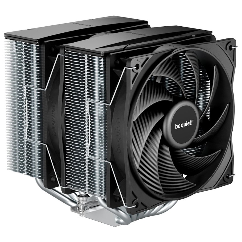 Be quiet! chladič CPU PURE ROCK PRO 3 / 2x120mm PWM fan / 6xheatpipe / stříbrný