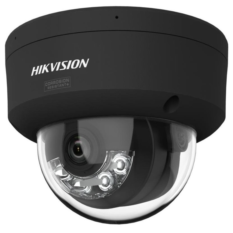 Hikvision 4MPix IP Dome Hybrid ColorVu AcuSense kamera LED/IR 30m,WDR 130dB,Audio,Alarm,IP67,IK10, černá