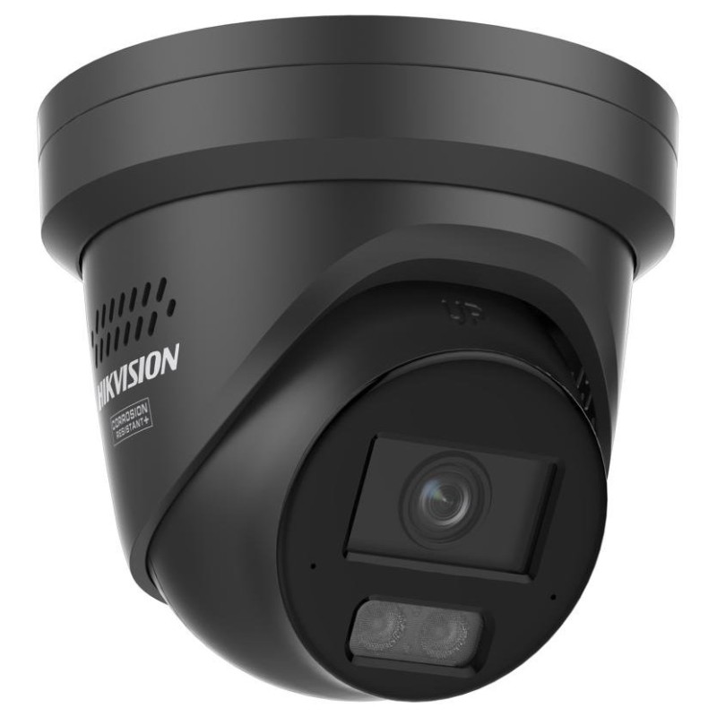 Hikvision 4MPix IP Turret Hybrid ColorVu AcuSense kamera LED/IR 30m,WDR130dB,audio, alarm,IP67,blikač, černá