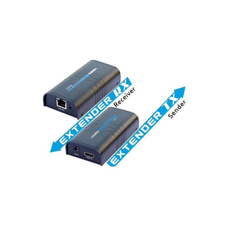 XtendLan HDMI přenos po LAN, vysílač a přijímač, UDP/Multicast, 100Mbps@1080p EHDMIC11TR