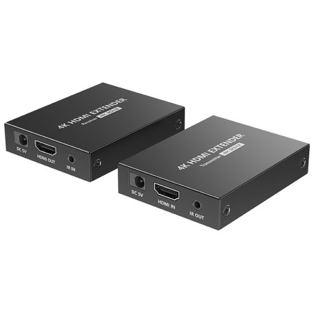 XtendLan CAT6 HDMI extender, vysílač+přijímač, 40m 4k/2k/1080p po jednom CAT6 kabelu, POC, přenos IR
