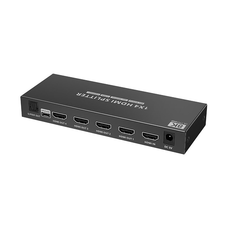 XtendLan HDMI distribucní rozbocovac, 1 vstup / 4 výstupy, 8k@60Hz