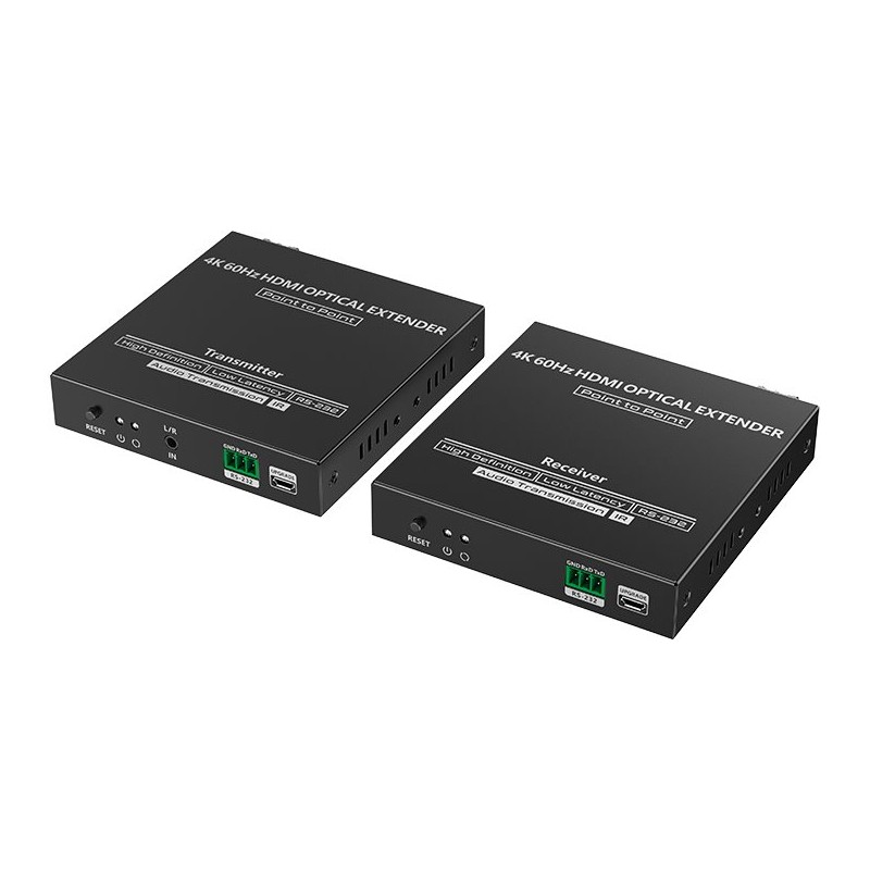 XtendLan HDMI přenos po optice, jedno vlákno, do 40km, SC konektor, 4k, s IR přenosem ovládání, pár