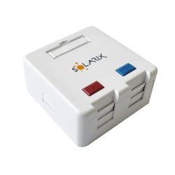 Solarix - zásuvka modulární pro 2 keystony na omítku, bílá