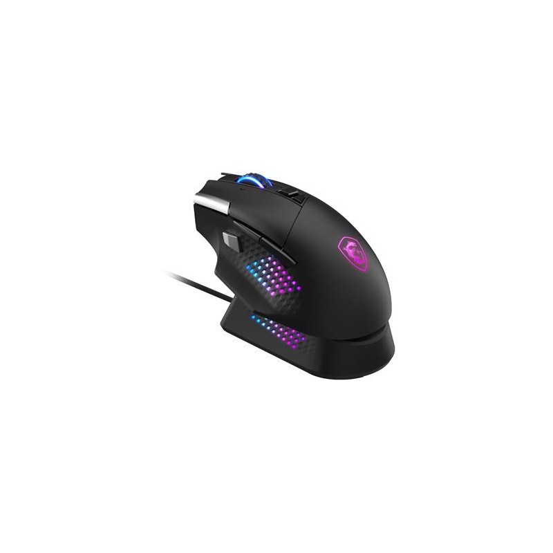 MSI herní myš VERSA PRO Wireless + Mouse Dock PRO/ bezdrátová/ 26.000 dpi/ 2,4GHz/ BT5.3/ USB/ RGB/ 15 tlačítek