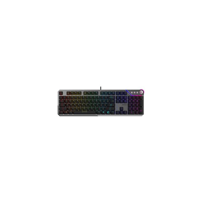 MSI herní klávesnice STRIKE 600 Silent/ drátová/ mechanická/ RGB podsvícení/ USB/ CZ+SK layout