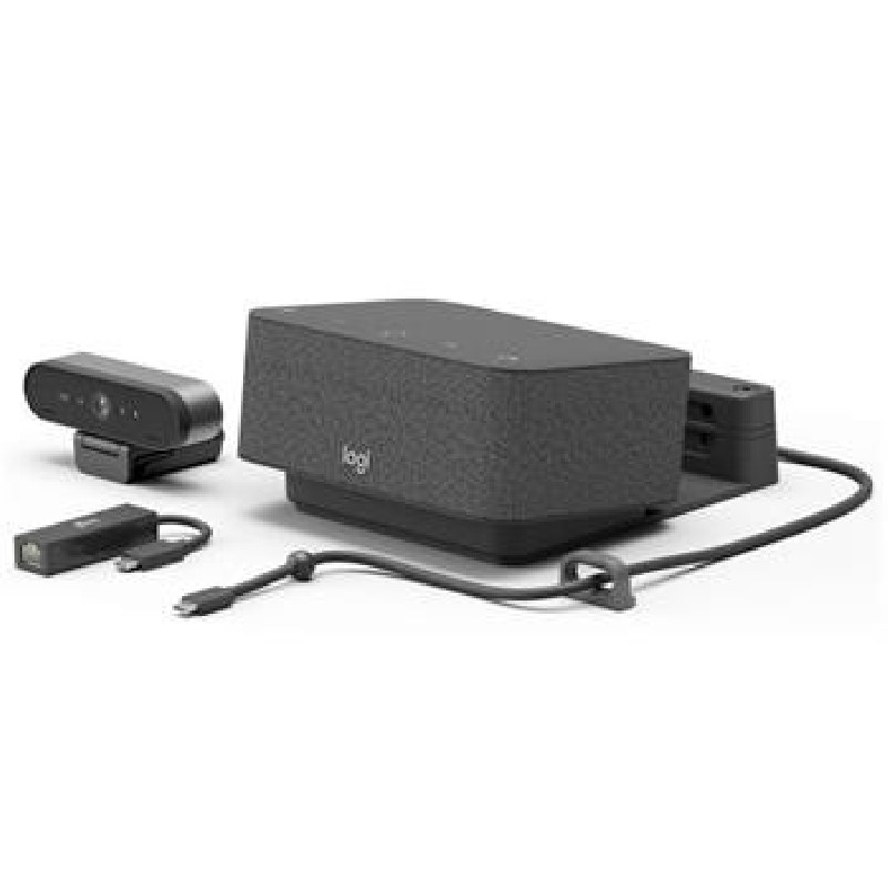 Logitech Logi Dock Focus Room Kit - Souprava pro video konference, černá