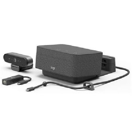 Logitech Logi Dock Focus Room Kit - Souprava pro video konference, černá