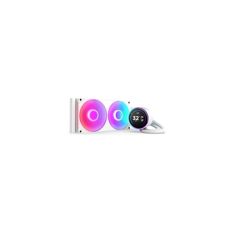 NZXT vodní chladič Kraken 280 ELITE RGB / 2x140mm RGB fan / 4-pin PWM / LCD disp. / 6 let RLKR28EW2