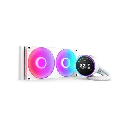 NZXT vodní chladič Kraken 280 ELITE RGB / 2x140mm RGB fan / 4-pin PWM / LCD disp. / 6 let RLKR28EW2