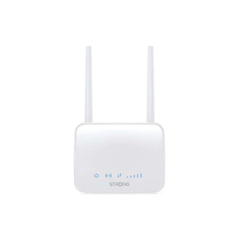 STRONG 4G LTE router 350M/ Wi-Fi standard 802.11b/g/n/ 300 Mbit/s/ 2,4GHz/ 1x LAN/ 1x SIM slot/ 2 odnímatelné antény