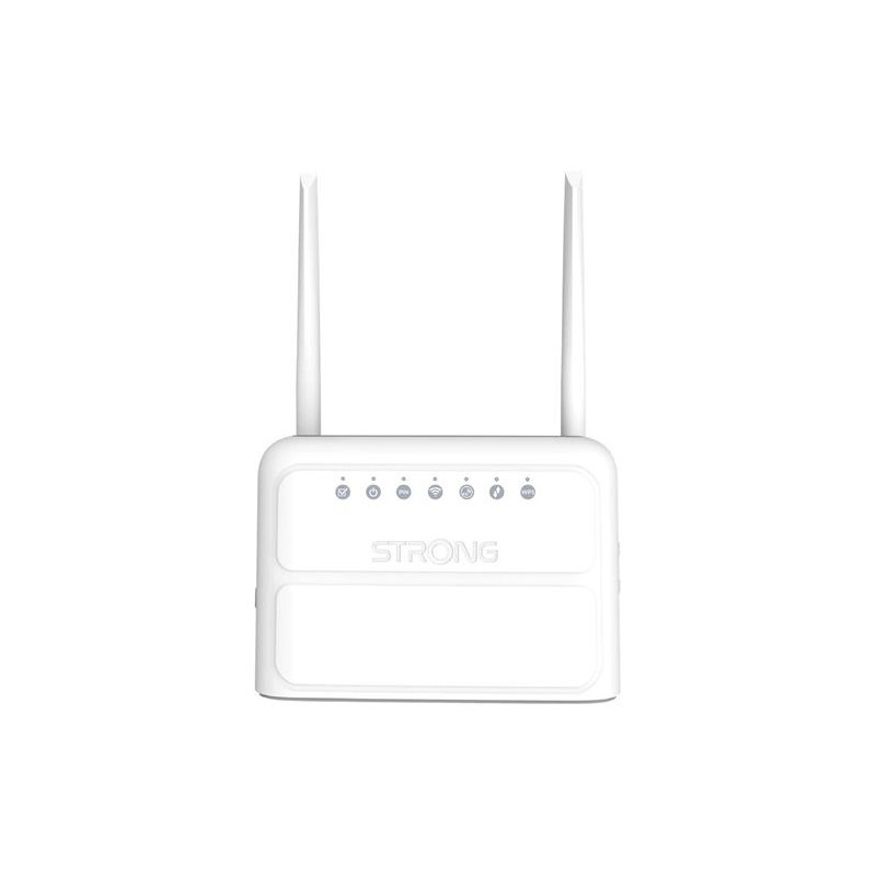 STRONG 4G LTE router 360/ Wi-Fi standard 802.11b/g/n/ 300 Mbit/s/ 2,4GHz/ 4x LAN/ 1x SIM slot/ 2 odnímatelné antény