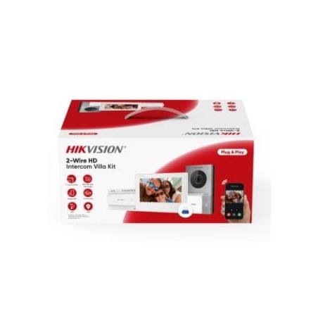 Hikvision Přednastavený kit videotelefonu, 2-drát HD, bytový monitor+dveřní stanice+zdroj