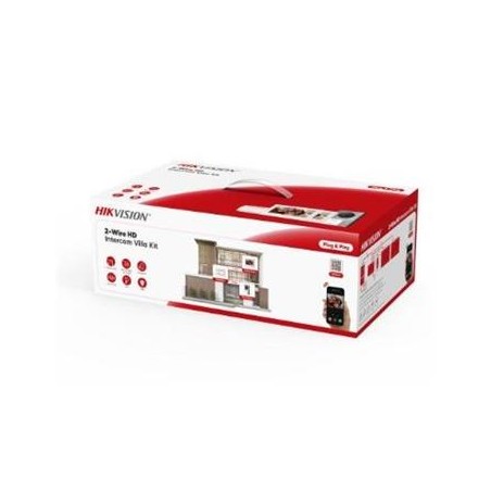 Hikvision Přednastavený kit videotelefonu, 2-drát HD, 2x bytový monitor+dveřní stanice+zdroj