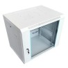 XtendLan 12U/600x600, na zeď, jednodílný, rozložený, skleněné dveře, šedý WS12U66GREYUP
