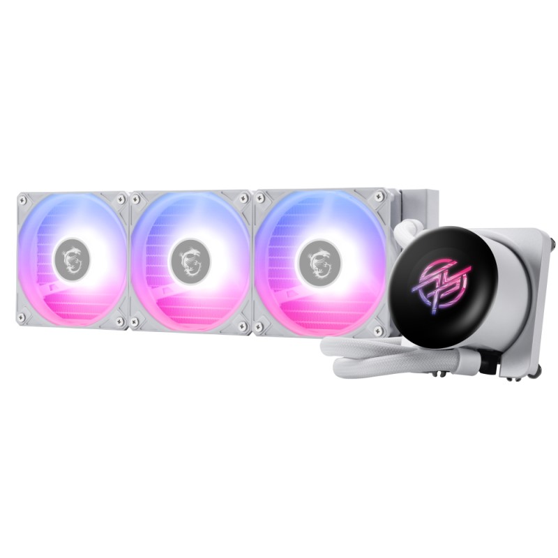 MSI vodní chladič CPU MPG CORELIQUID P13 360 WHITE/ 3x 120mm ARGB fan/ 2,1" display / bílý
