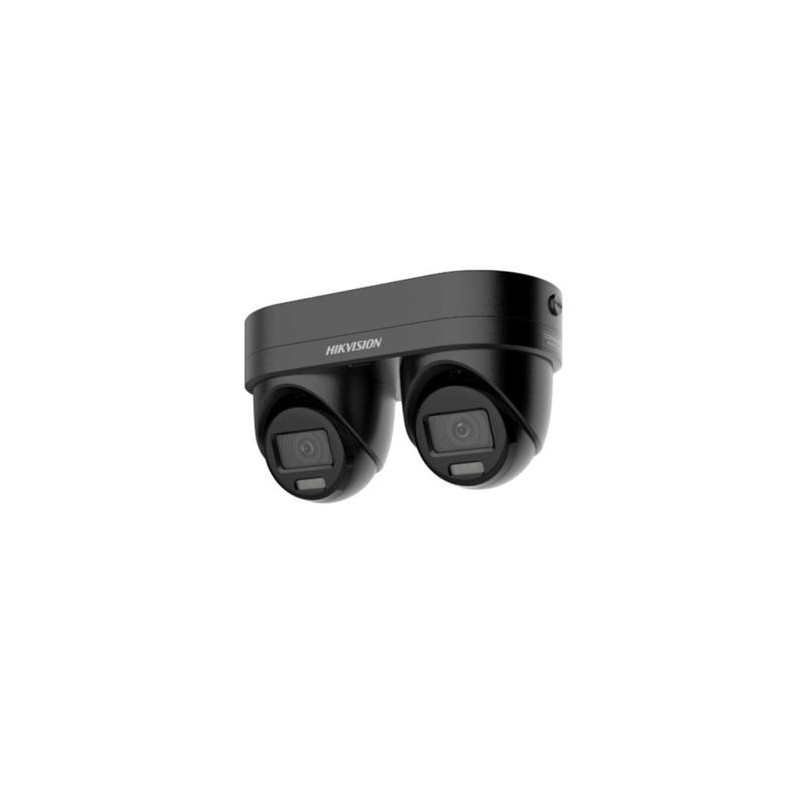 Hikvision 4MPix IP duální kamera s nastavitelnými ohnisky objektivu, IR/LED 30m, mikrofon, Blikač, černá