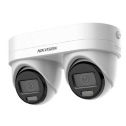4MPix IP duální kamera s nastavitelnými ohnisky objektivu, IR/LED 30m, mikrofon, Blikac
