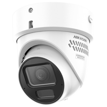 Hikvision 4MPix IP Turret ColorVu AcuSense kamera LED/IR 40m, WDR 130dB, audio, alarm, IP67, IK10, blikač