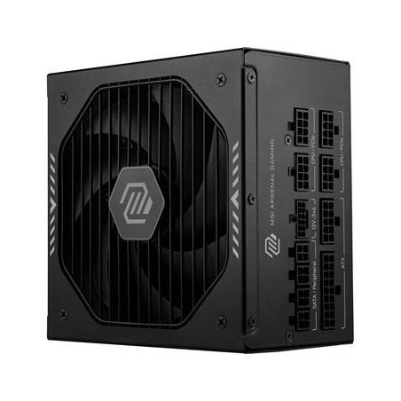 MSI zdroj MAG A1000GLS PCIE5/ 1000W/ ATX3.1/ akt. PFC/ 7 let celk. záruka/ 135mm fan/ modulární kabeláž/ 80PLUS Gold
