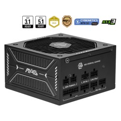 MSI zdroj MAG A750GLS PCIE5/ 750W/ ATX3.1/ akt. PFC/ 7 let celk. záruka/ 135mm fan/ modulární kabeláž/ 80PLUS Gold