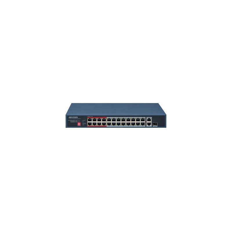 Hikvision DS-3E0326P-E/M(C) - Switch 24x 100 TX PoE, 1 Gb RJ45 port, 1 Gb combo port 230W