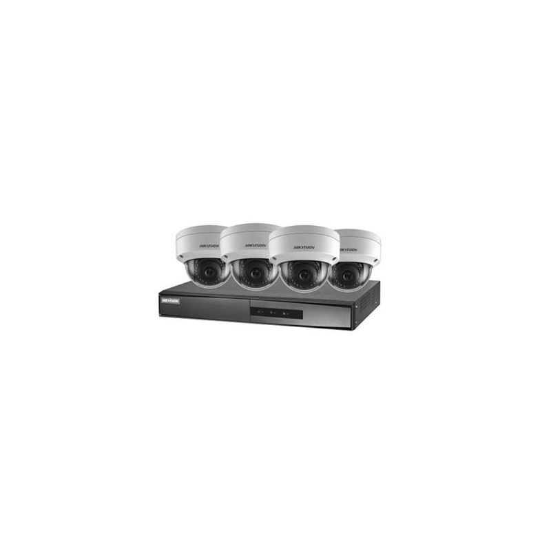 Hikvision Sada 4 Dome 2Mpix kamer a NVR s podporou POE
