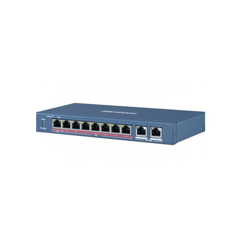 Hikvision DS-3E1309P-EI/M - Smart managed switch 8x 100TX PoE + 1x Gb uplink, 60W, Super PoE