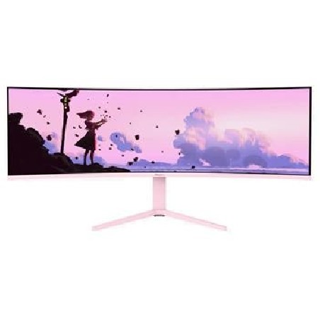 AROZZI NOVA herní monitor 49" 49TUW165 Pink/ LED/ 5120x1440/ 165Hz/ VA/ 3000:1/ 1ms/ 2xHDMI/ DP/ USB-C/ růžový