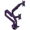AROZZI ALZARE NEO DUO Purple/ stolní držák pro 2 monitory/ plynový píst/ kovový/ fialový