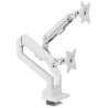 AROZZI ALZARE NEO DUO White/ stolní držák pro 2 monitory/ plynový píst/ kovový/ bílý