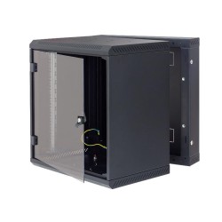 Triton 19" rozvaděč dvoudílný 12U/500mm vylamovací otvor pro ventilátor, černý