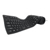 GEMBIRD KB-109F-B Flexibilní silikonová klávesnice voděodolná USB+OTG černá
