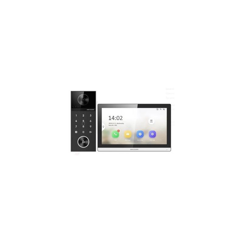 Hikvision KIT IP videotelefonu, dverří stanice + bytový monitor, 2x zdroj, MicroSD karta
