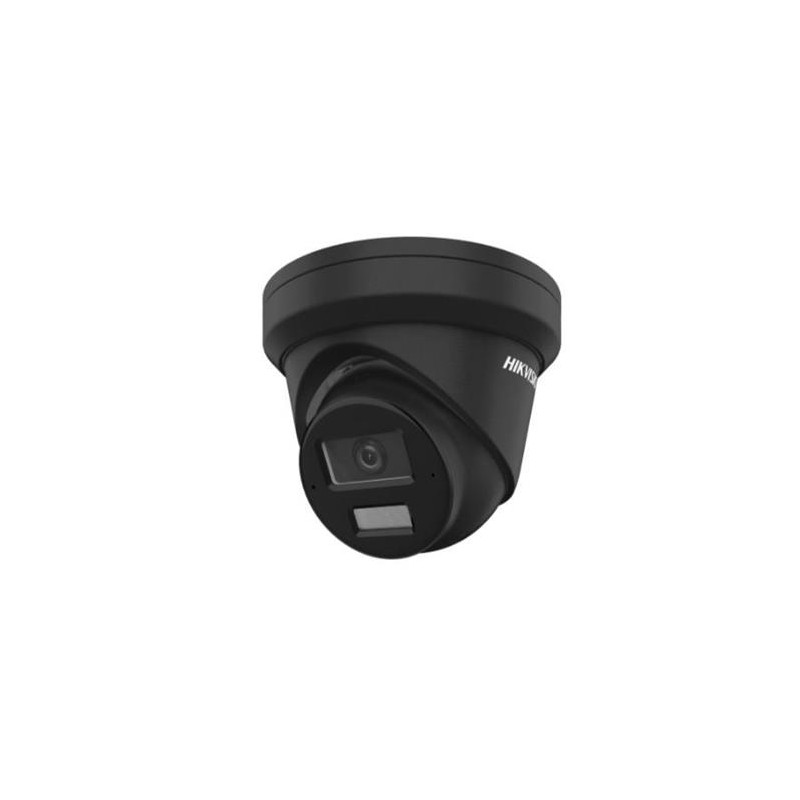 Hikvision 4MPix IP Turret Smart Hybrid Light AcuSense kamera LED/IR 30m, mikrofon, IP67, černý