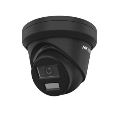 Hikvision 4MPix IP Turret Smart Hybrid Light AcuSense kamera LED/IR 30m, mikrofon, IP67, černý