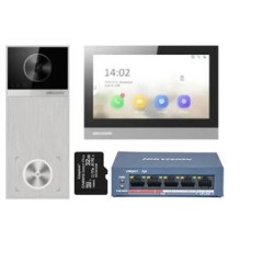 Hikvision KIT IP videotelefonu, dveřní stanice + bytový monitor + switch DSKIS613S